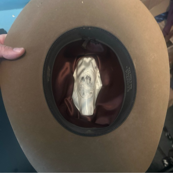 RESISTOL self conforming Classic Western Cowboy Hat with Braided Band - Tan - Picture 3 of 11